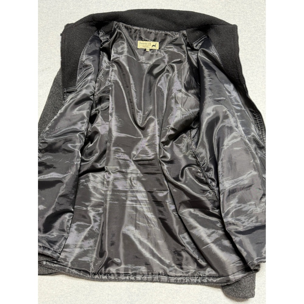 Peruvian Link Alpaca Collection Mens XXL Charcoal Gray Full Zip Jacket Made Peru - Picture 6 of 11